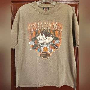 Circa 1998 Harley/Warner Bros. short- sleeved tee, size men's L   RARE!!!